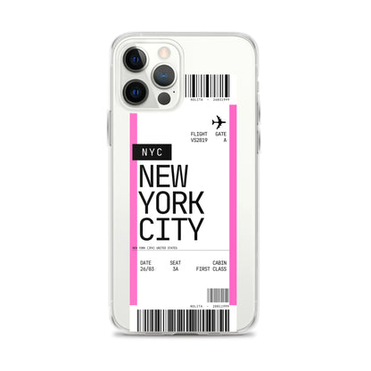 Nolita NYC Plane Ticket iPhone Case, iPhone 12 Pro Max