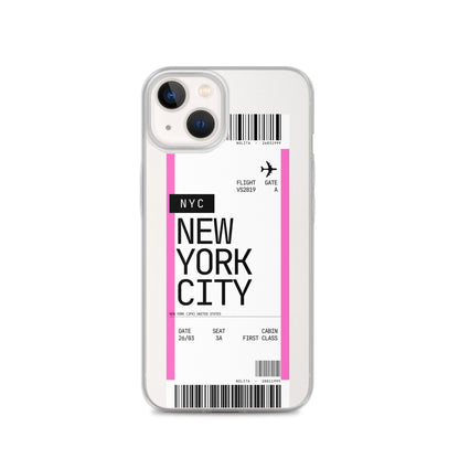 Nolita NYC Plane Ticket iPhone Case, iPhone 13